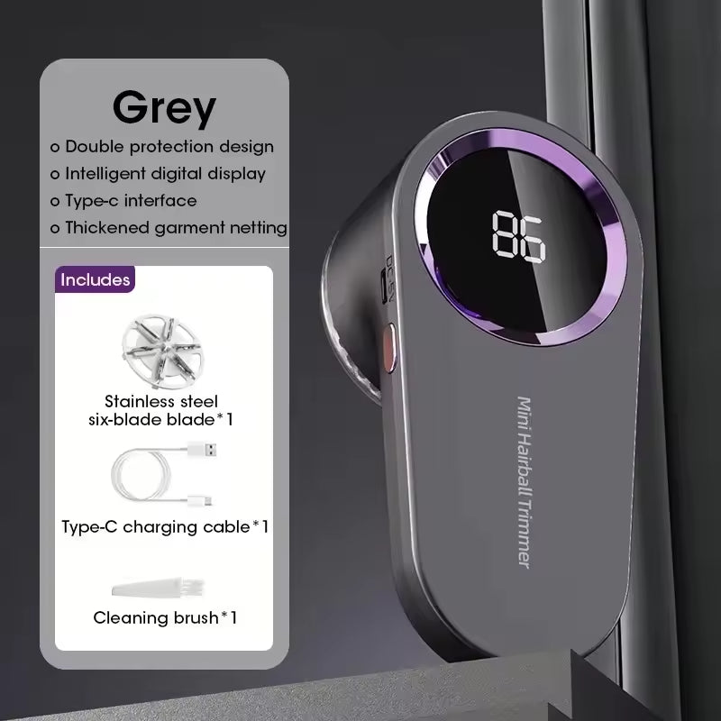 LED Digital Display Electric Lint Remover Rechargeable Fabric Shaver